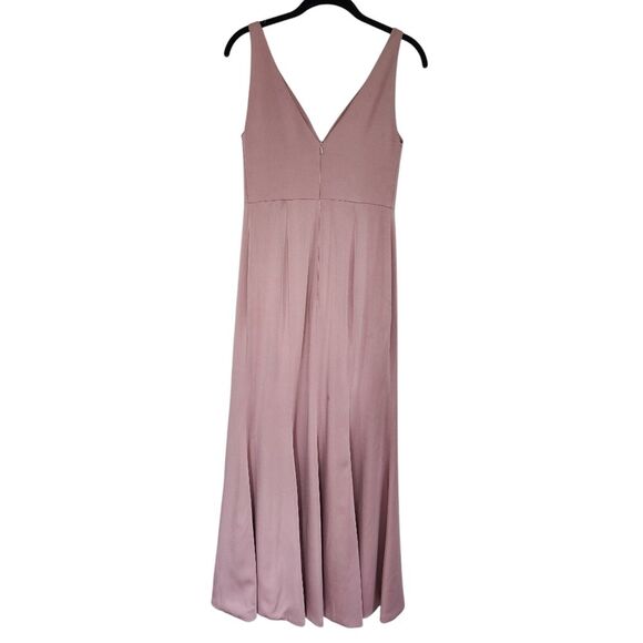 JENNY YOO Blush pink satin gown, sleeveless, size 2, wedding, bridal - Picture 4 of 6